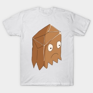 Mr. Smiles Sad Face Bag Head T-Shirt